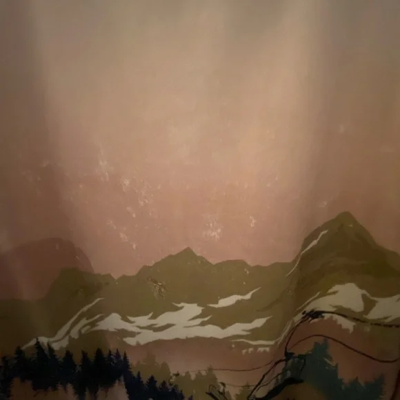 Torrid Cream and Green Crewneck Sweater with Scenic Landscape - Picture 3 of 6